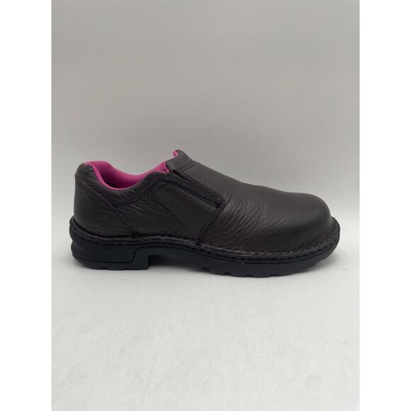 WOLVERINE BAILEY Women's USED Steel-Toe Slip On Work Shoe Brown US Size 10 - Picture 4 of 11